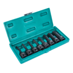 Juego de dados Impacto TORX 9pc